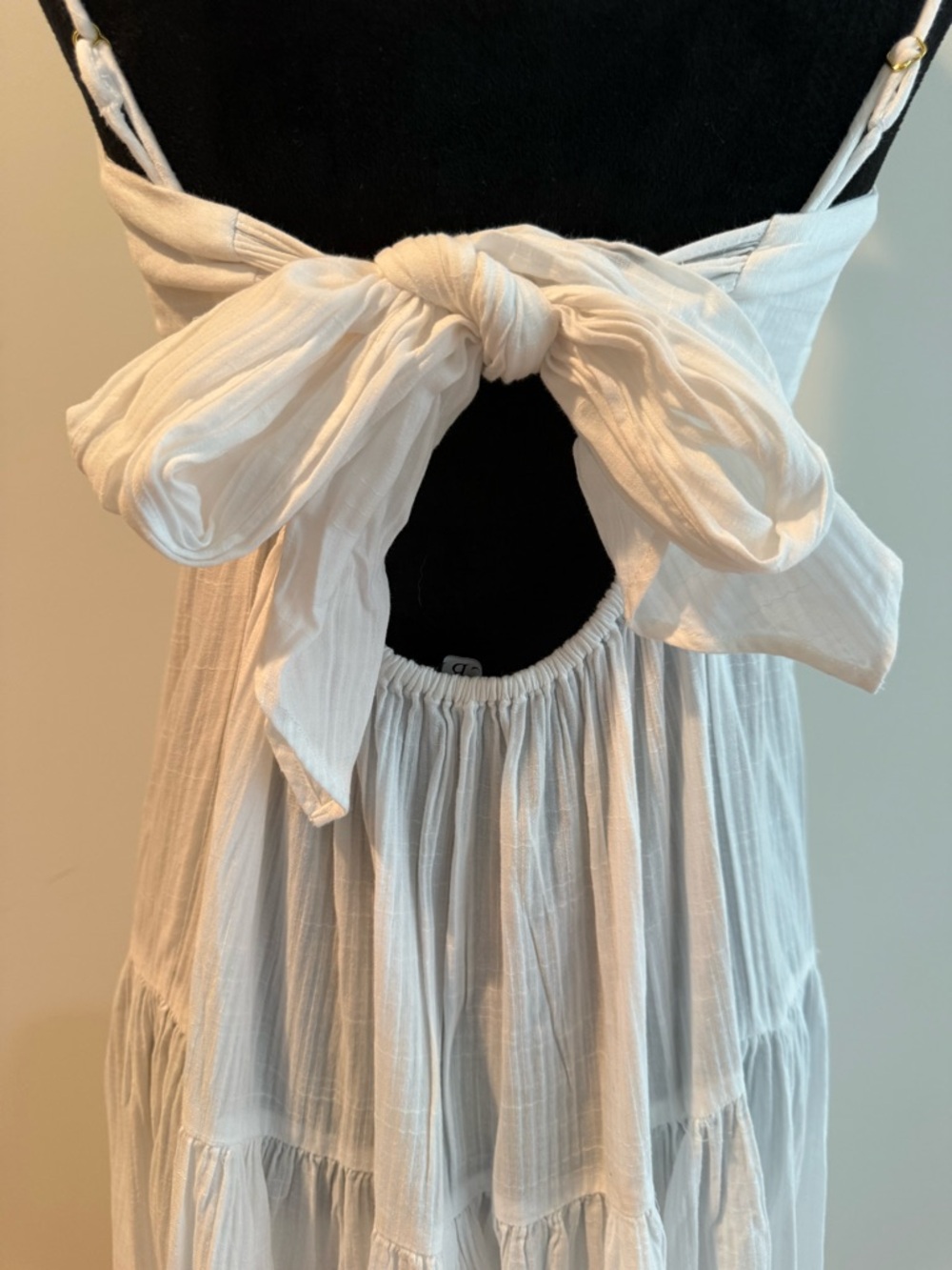 J. Crew White Tiered Spaghetti-Strap Maxi Dress or Swim Cover - Picture 3 of 4